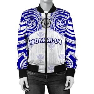 Kanaka Moanalua High School Women's Bomber Jacket bDemodern Style AH JH Bomber Jacket