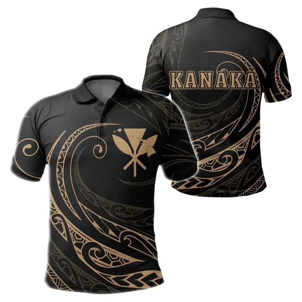 Kanaka Polo Shirt - Frida Style - Gold - AH - J91 Kanaka Polo Shirt - Frida Style - Gold - AH - J91