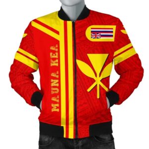 Kanaka Polynesian Mauna Kea Men's Bomber Jacket - Morale Style - AH - J1 Bomber Jacket