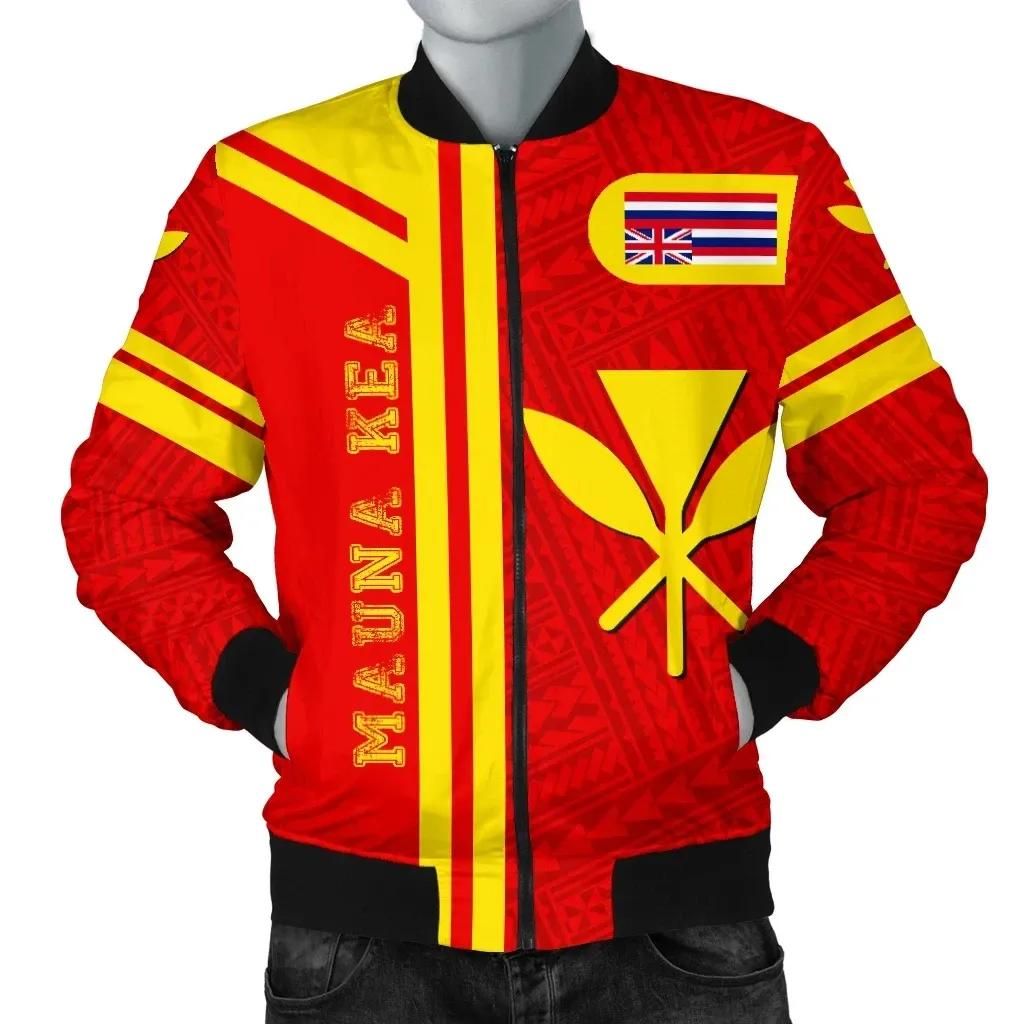 Kanaka Polynesian Mauna Kea Men's Bomber Jacket - Morale Style - AH - J1 Bomber Jacket Kanaka Polynesian Mauna Kea Men's Bomber Jacket - Morale Style - AH - J1 Bomber Jacket