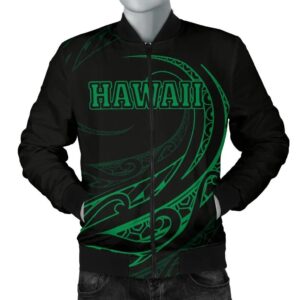 Kanaka Polynesian Men√¢‚Ç¨‚Ñ¢s Bomber Jacket - Green - Frida Style - AH J9 Bomber Jacket