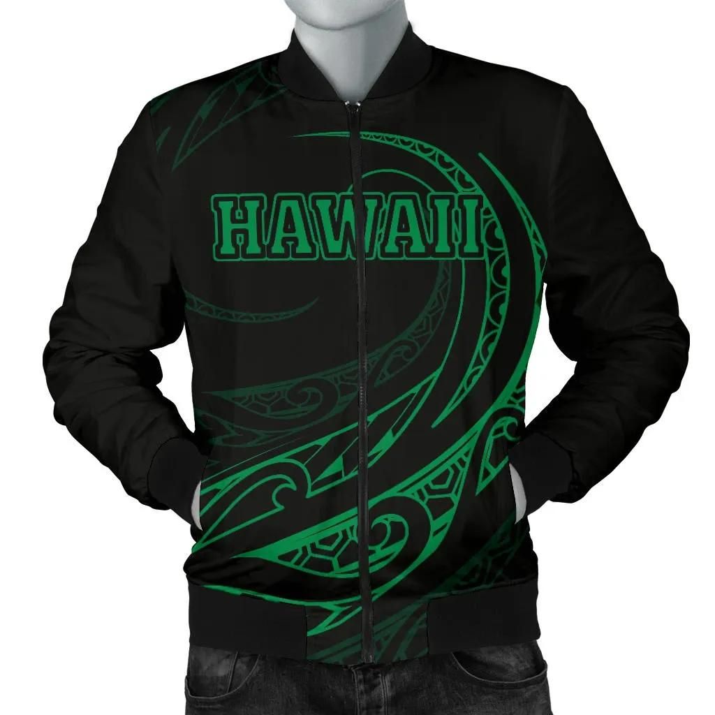 Kanaka Polynesian Men√¢‚Ǩ‚Ñ¢s Bomber Jacket - Green - Frida Style - AH J9 Bomber Jacket Kanaka Polynesian Men√¢‚Ǩ‚Ñ¢s Bomber Jacket - Green - Frida Style - AH J9 Bomber Jacket