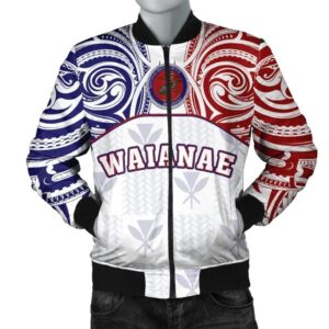 Kanaka Waianae High School Men's Bomber Jacket bDemodern Style AH JH Bomber Jacket