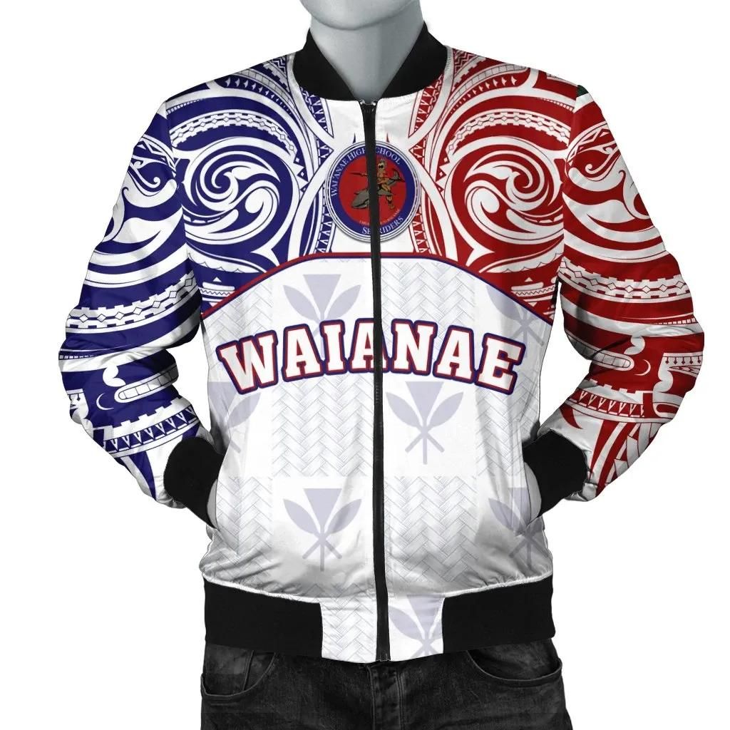 Kanaka Waianae High School Men's Bomber Jacket bDemodern Style AH JH Bomber Jacket Kanaka Waianae High School Men's Bomber Jacket bDemodern Style AH JH Bomber Jacket