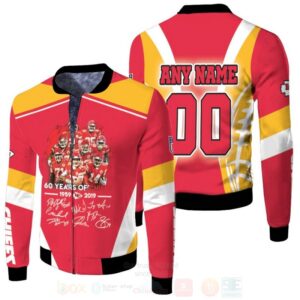 Kansas City Chiefs 60 Years Of Chiefs 1959 2019 Legends Signed Personalized 3D Bomber Jacket