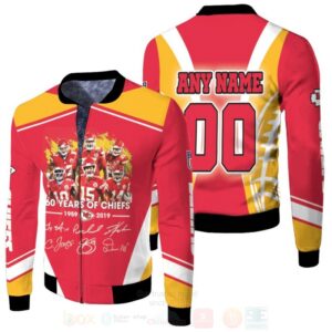 Kansas City Chiefs 60 Years Of Chiefs 1959 2019 Signed Personalized 3D Bomber Jacket