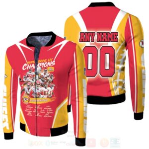 Kansas City Chiefs Champions Chiefs Kingdom Player Signatures Personalized 3D Bomber Jacket