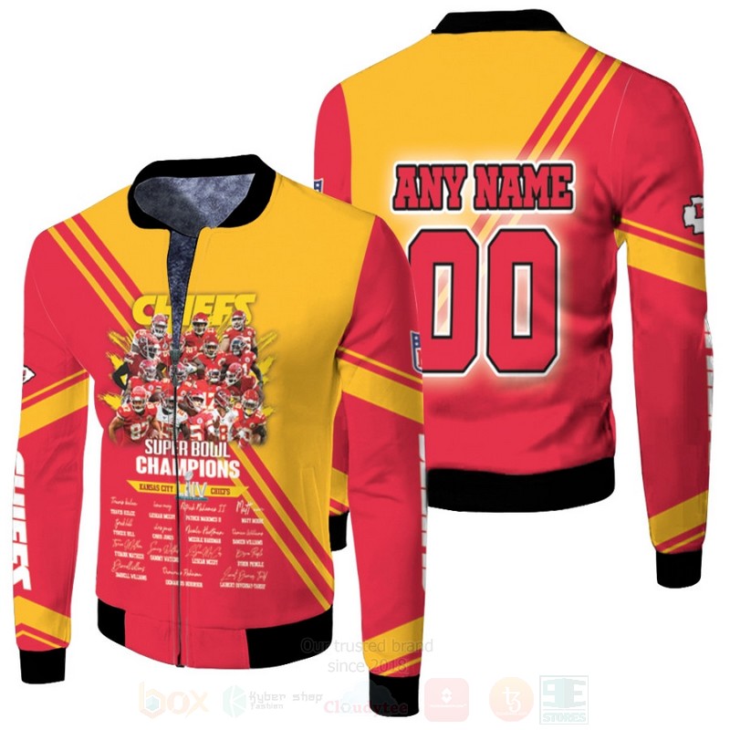 Kansas City Chiefs Nfl Super Bowl Champions All Players Signatures Personalized 3D Bomber Jacket Kansas City Chiefs Nfl Super Bowl Champions All Players Signatures Personalized 3D Bomber Jacket