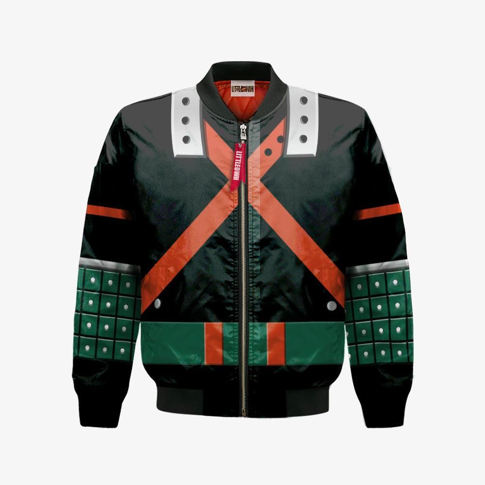 Katsuki Bakugo Bomber Jacket Custom My Hero Academia Cosplay Costumes Bomber Jacket Katsuki Bakugo Bomber Jacket Custom My Hero Academia Cosplay Costumes Bomber Jacket