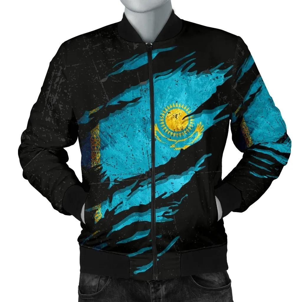 Kazakhstan In Me Men's Bomber Jacket - Special Grunge Style A31 Bomber Jacket Kazakhstan In Me Men's Bomber Jacket - Special Grunge Style A31 Bomber Jacket