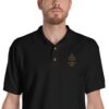 Keep Calm And Carry On (Gold Embroidered) Polo Shirt