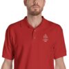 Keep Calm And Carry On (White Embroidered) Polo Shirt