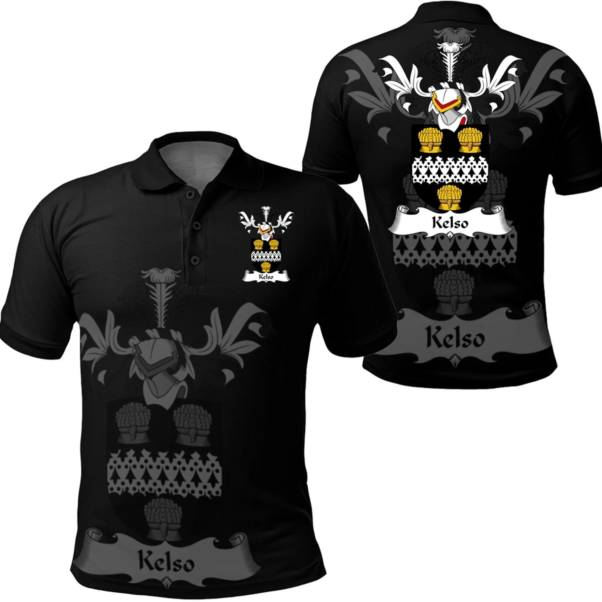 Kelso Family Crest Polo Shirt - Golf Shirt A7 Kelso Family Crest Polo Shirt - Golf Shirt A7