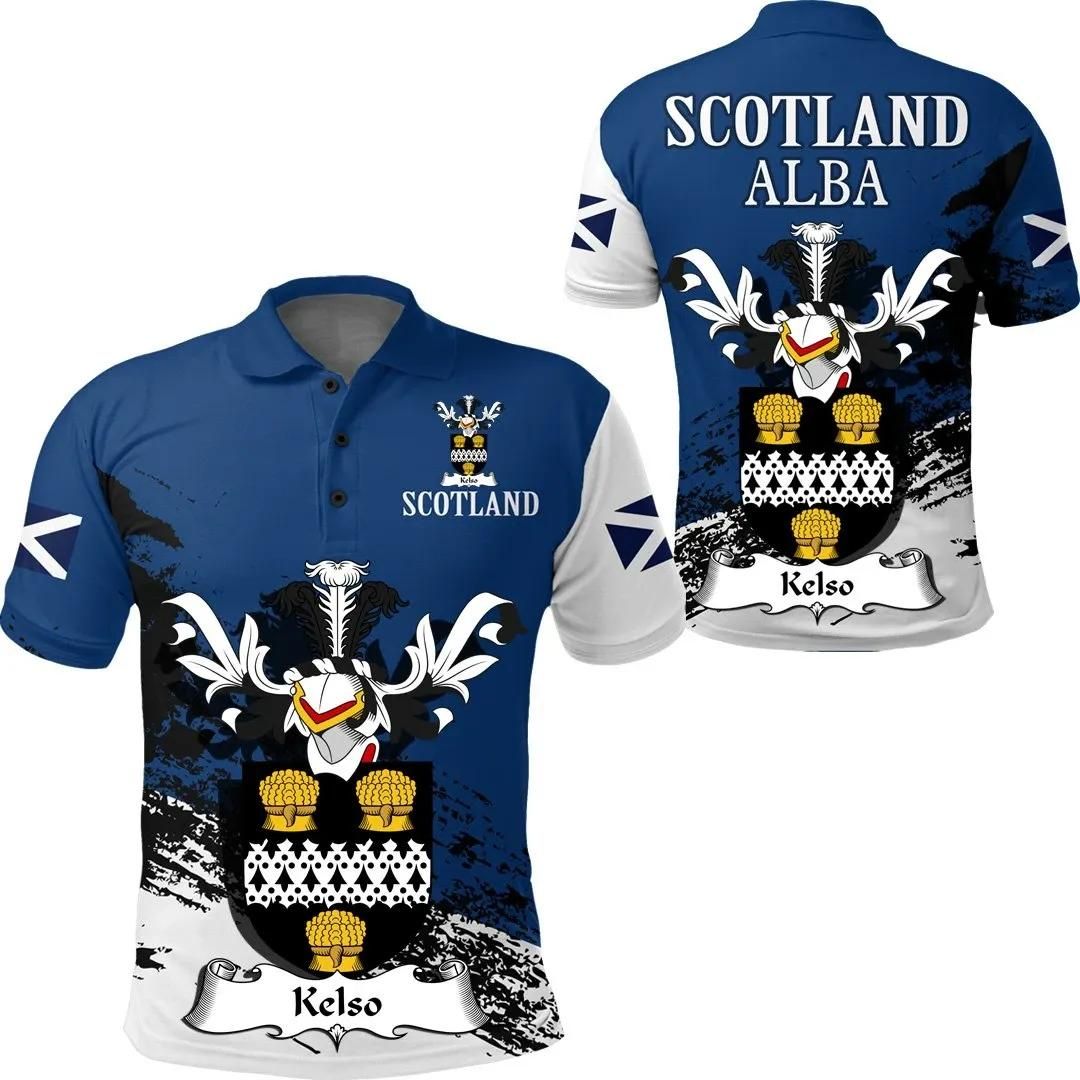Kelso Scottish Family Crest Scotland Special Polo Shirt - Golf Shirt A7 Kelso Scottish Family Crest Scotland Special Polo Shirt - Golf Shirt A7