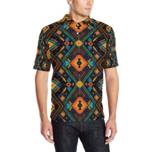 Kente Pattern Print Design 04 Men Polo Shirt