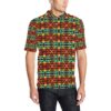 Kente Red Design African Print Men Polo Shirt