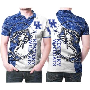 Kentucky Wildcat Fishing 3D Printed Gift For Wildcats Fishing Fan Polo Shirt