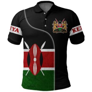 Kenya Flag - Coat Of Arms Polo Shirt A31