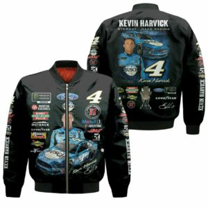 Kevin Harvick Legend Car Racer3D Print For Fan 3D T Shirt Hoodie Sweater Jersey Bomber Jacket Model 3056 Bomber Jacket