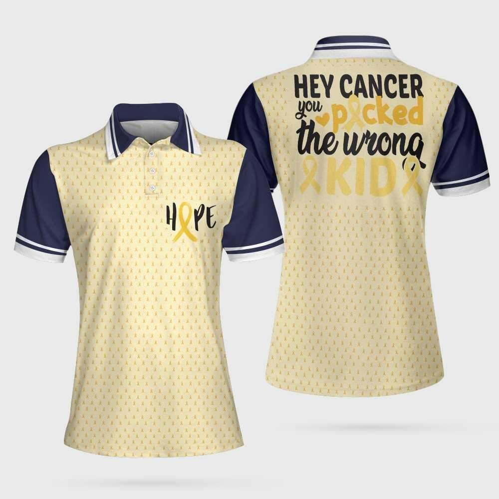 Kid Childhood Cancer Awareness 3D All Over Printed Polo Shirt Kid Childhood Cancer Awareness 3D All Over Printed Polo Shirt