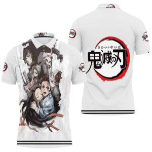 Kimetsu No Yaiba Anime Demon Slayer Corps White Polo Shirt Hoodie 3D Sweater