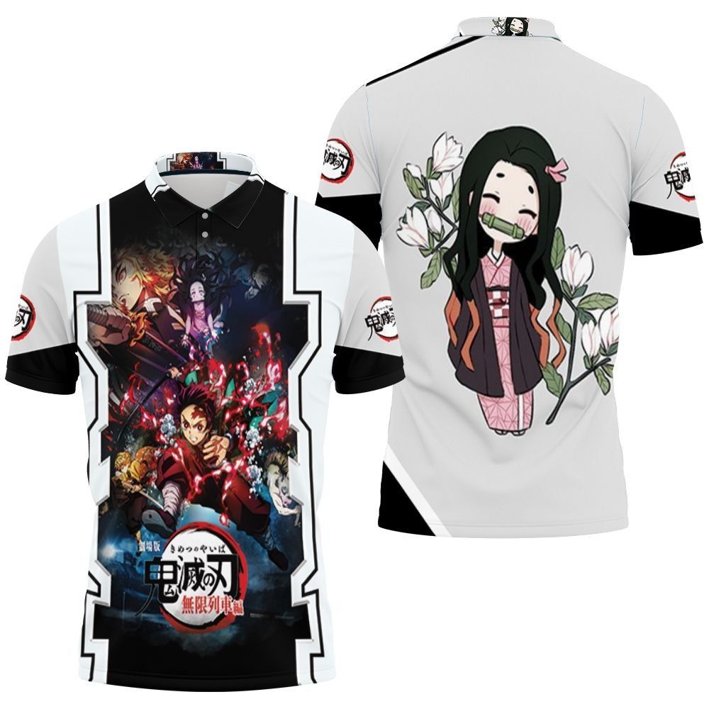 Kimetsu No Yaiba Tanjiro And Nezuko And Zenitsu And Inosuke Polo shirt Kimetsu No Yaiba Tanjiro And Nezuko And Zenitsu And Inosuke Polo shirt