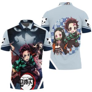 Kimetsu No Yaiba Teamup Kanjiro Nezuko Inosuke Polo Shirt