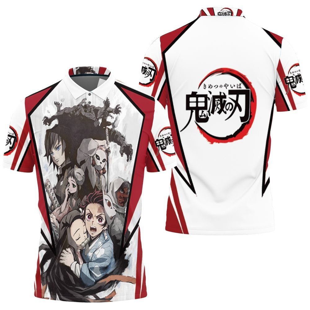 Kimetsu no yaiba anime Hashira and Demon Slayers Corps Polo shirt Kimetsu no yaiba anime Hashira and Demon Slayers Corps Polo shirt