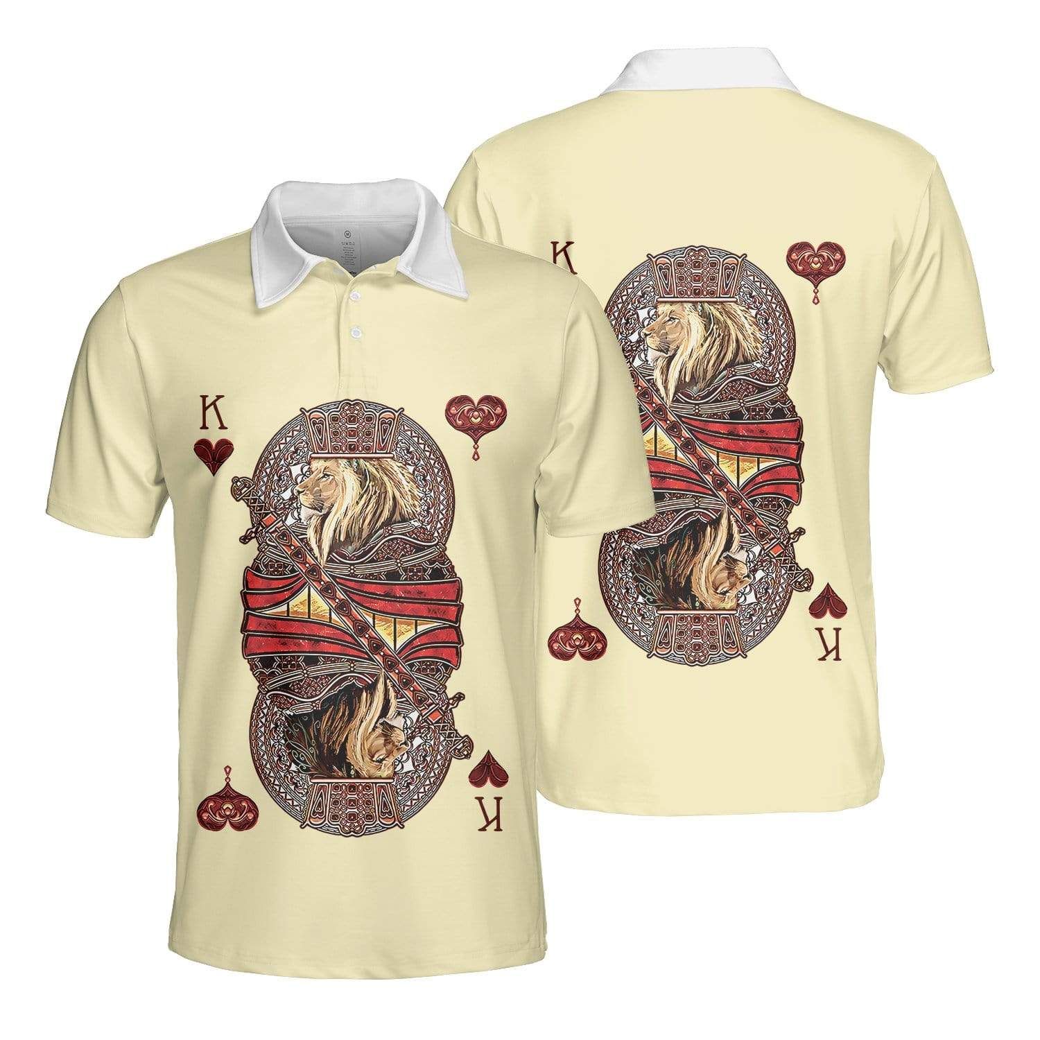 King Hearts Lion Poker 3D Polo Shirt King Hearts Lion Poker 3D Polo Shirt