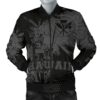 King Kamehameha Hawaii Men's Bomber Jacket - Gray - Vincent Style - AH J91 Bomber Jacket