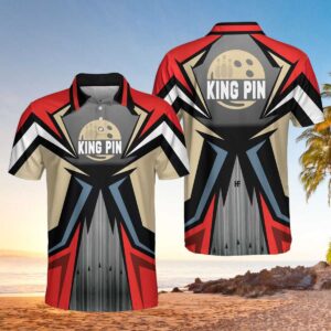King Pin Bowling Retro Color Polo Shirt