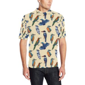 Kingfisher Bird Pattern Print Design 04 Men Polo Shirt