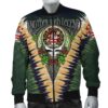 Kirby or O'Kirby Ireland Bomber Jacket - GD Irish Legend Shamrock V Tie-Dye A7