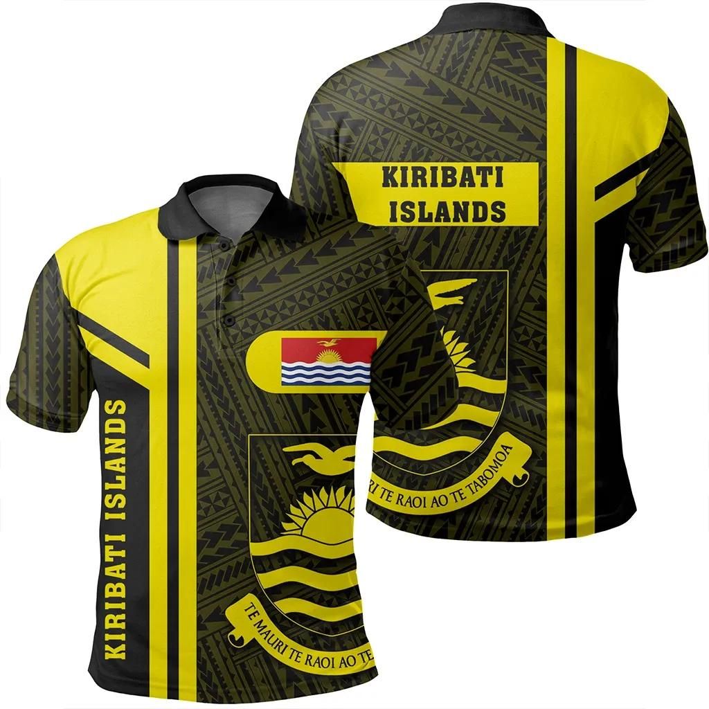 Kiribati Islands Yellow Polo Shirt- Boba Style - AH - J14 Kiribati Islands Yellow Polo Shirt- Boba Style - AH - J14