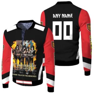 Kiss End Of The Road 48th Anniversary Thank You For The Memories 3D Designed Allover Gift With Custom Name Number For Kiss Fans Bomber Jacket