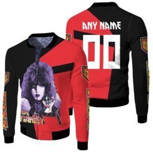 Kiss Paul Stanley Legend Member Rock Band 3D Designed Allover Gift With Custom Name Number For Kiss Fans Bomber Jacket