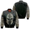 Knight Camo Pattern Freemasonry 3D Bomber Jacket