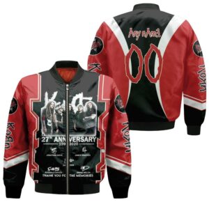 Korn 27th Anniversary Thank You For The Memories Rock band 3D Designed Allover Gift With Custom Name Number For Korn Fans.jpg Bomber Jacket