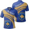 Kosovo Coat Of Arms Polo Shirt Cricket Style J5W