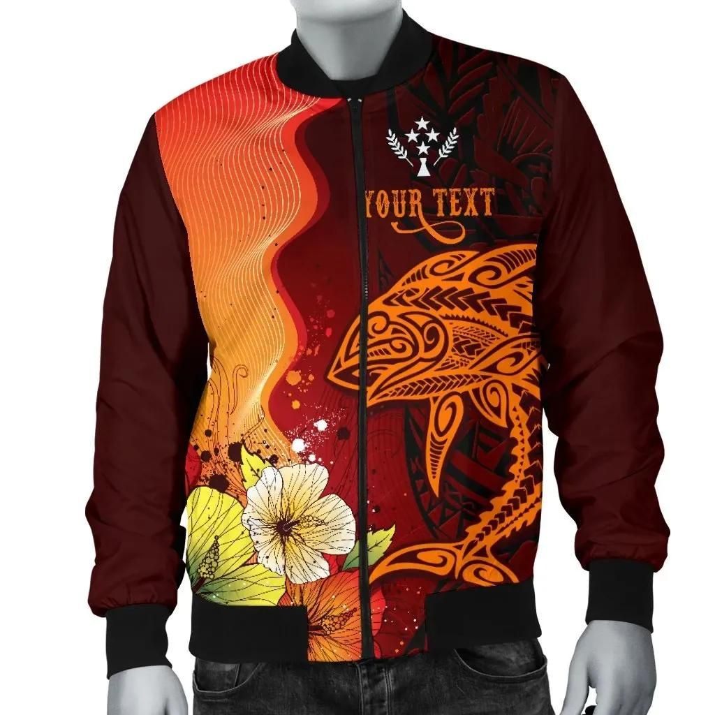 Kosrae Custom Personalised Men's Bomber Jacket - Tribal Tuna Fish - BN39 Bomber Jacket Kosrae Custom Personalised Men's Bomber Jacket - Tribal Tuna Fish - BN39 Bomber Jacket