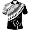 Kosrae Custom Personalised Polo Shirt - Ginger Lei Pattern White - BN20