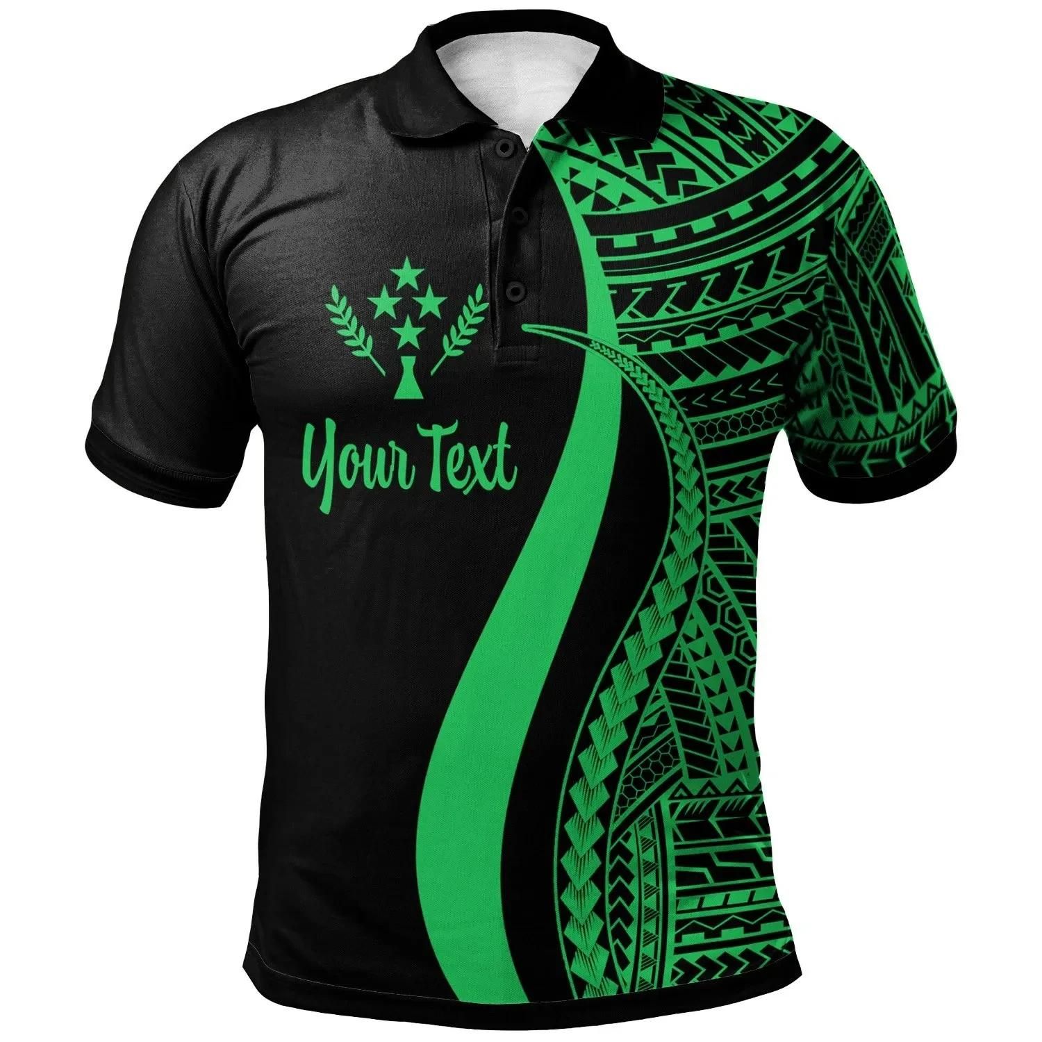 Kosrae Custom Personalised Polo Shirt Green - Polynesian Tentacle Tribal Pattern - BN11 Kosrae Custom Personalised Polo Shirt Green - Polynesian Tentacle Tribal Pattern - BN11