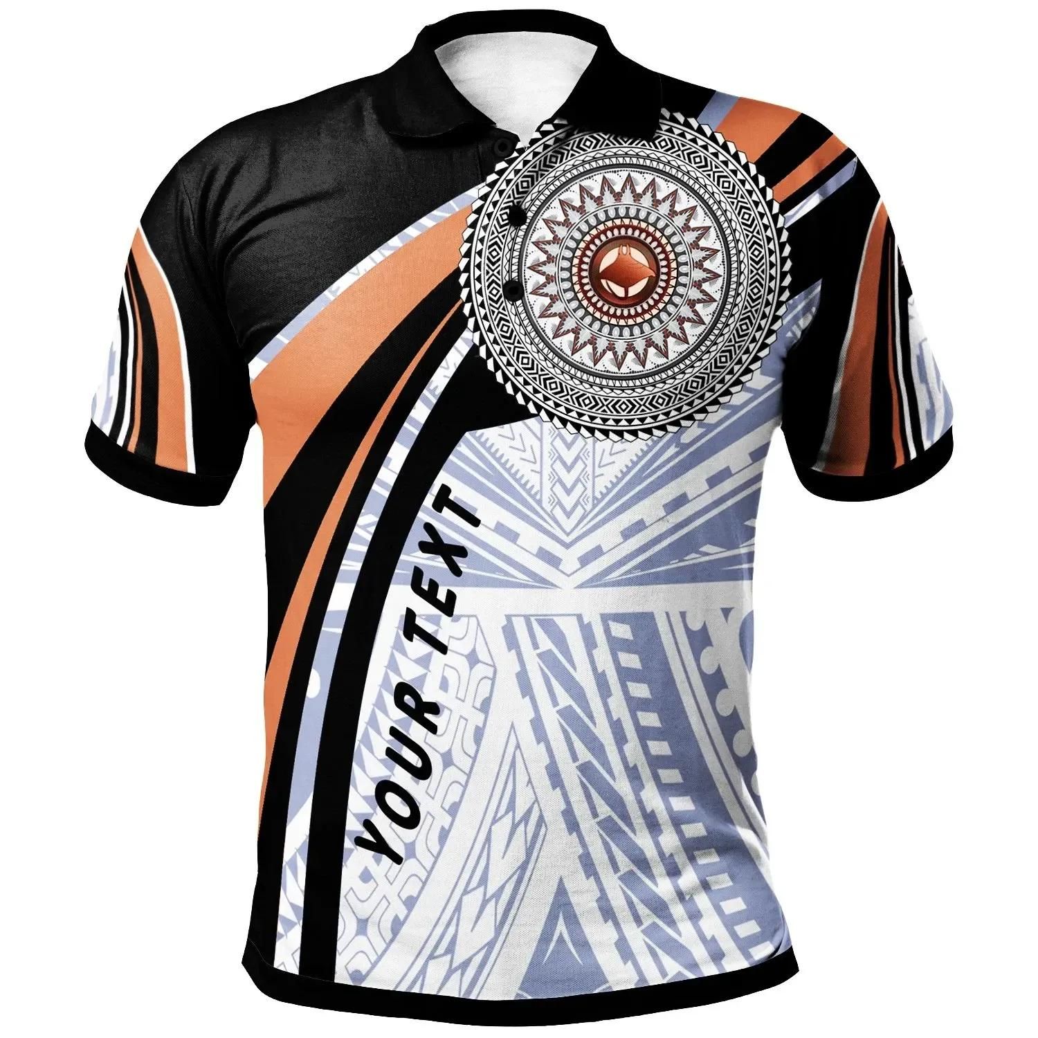 Kosrae Custom Personalised Polo Shirt - Micronesia Handicraft Black Brown - BN20 Kosrae Custom Personalised Polo Shirt - Micronesia Handicraft Black Brown - BN20