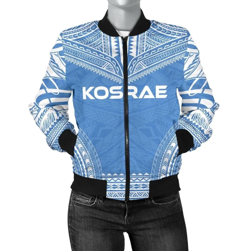 Kosrae Flag Polynesian Chief Women'S Bomber Jacket - Bn10 Bomber Jacket Kosrae Flag Polynesian Chief Women'S Bomber Jacket - Bn10 Bomber Jacket