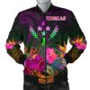 Kosrae Men's Bomber Jacket - Summer Hibiscus - BN15 Bomber Jacket