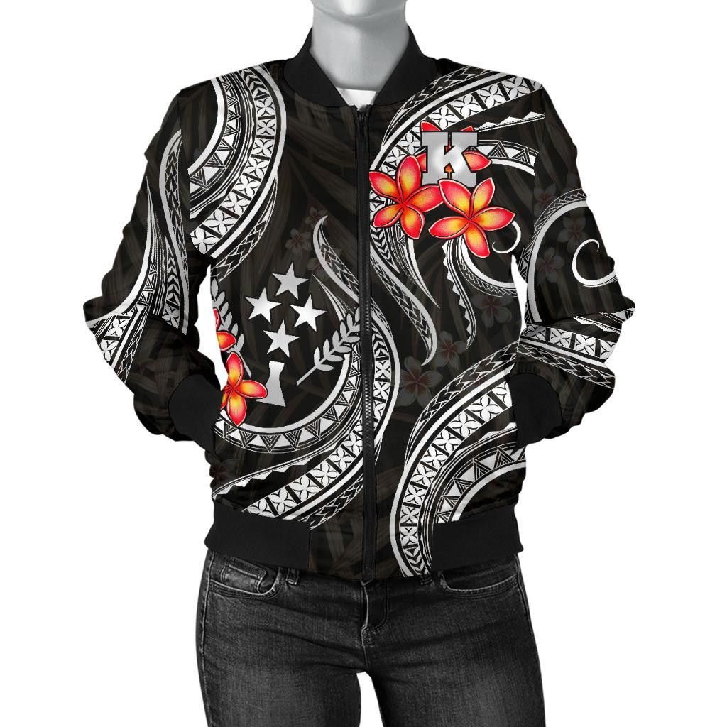 Kosrae-Micronesian-Women-Bomber-Jacket-Black-Plumeria-BN11-Bomber-Jacket-1
