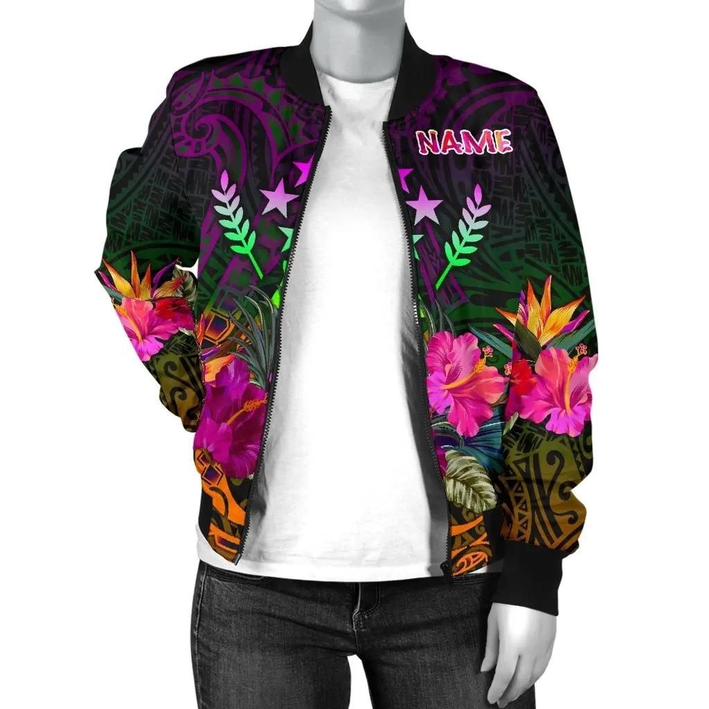 Kosrae-Personalised-Womens-Bomber-Jacket-Summer-Hibiscus-BN15-Bomber-Jacket-2