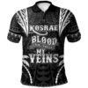 Kosrae Polo Shirt - Blood Runs Through My Veins Style Black - BN39
