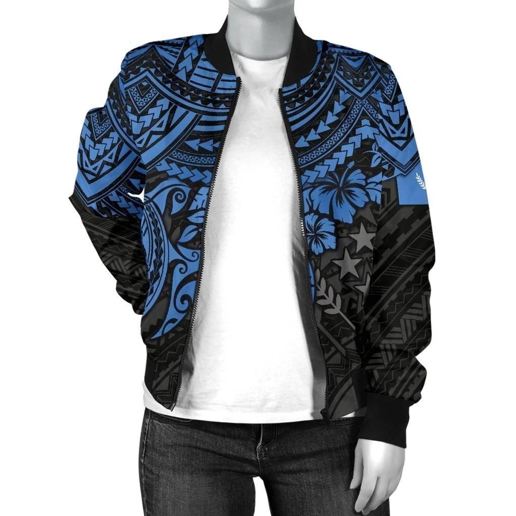 Kosrae-Polynesian-Bomber-Jacket-Women-Blue-Turtle-BN15-Bomber-Jacket-2