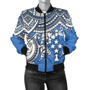 Kosrae Polynesian Bomber Jacket (Women) - Polynesian Turtle - BN15 Bomber Jacket